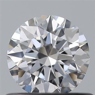 0.53 Carat Round D VVS2 EX GIA Natural Diamond