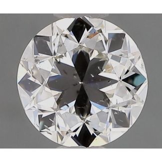 0.90 Carat Round H SI2 GD EX GIA Natural Diamond