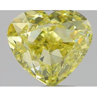 0.7 Carat Heart Yellow VVS2 - EX GD GIA Natural Diamond