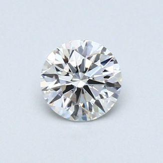 0.43 Carat Round F VVS2 EX VG GIA Natural Diamond