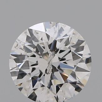 0.44 Carat Round F I2 EX GIA Natural Diamond