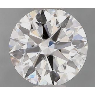 0.90 Carat Round H SI1 EX GIA Natural Diamond