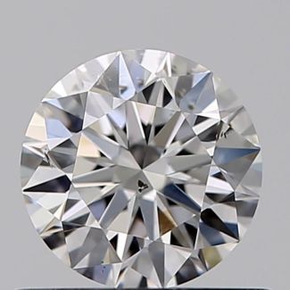 0.52 Carat Round E SI1 EX GIA Natural Diamond