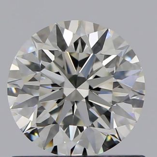 0.70 Carat Round I VVS2 EX GIA Natural Diamond