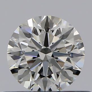 0.41 Carat Round I VVS1 EX VG GIA Natural Diamond