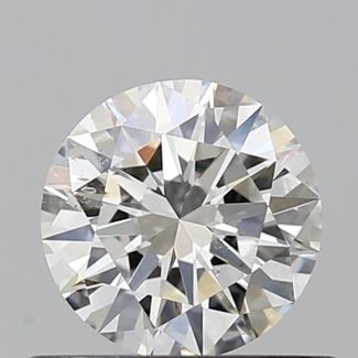 0.57 Carat Round F SI1 EX VG GIA Natural Diamond