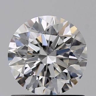 0.80 Carat Round F SI2 EX GIA Natural Diamond