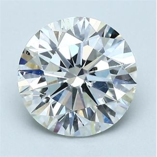 2.01 Carat Round H SI1 EX GIA Natural Diamond