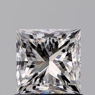 0.90 Carat Princess F SI1 - EX G GIA Natural Diamond