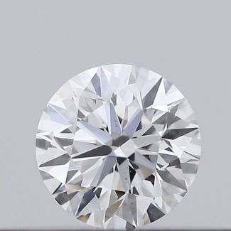 0.18 Carat Round D VS2 EX GIA Natural Diamond