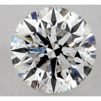 0.72 Carat Round H SI2 EX GIA Natural Diamond