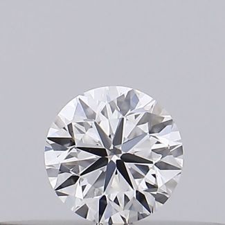 0.18 Carat Round D VVS2 VG EX GIA Natural Diamond