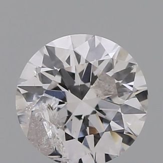 0.42 Carat Round F I3 EX VG GIA Natural Diamond