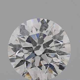 0.53 Carat Round F I2 EX VG GIA Natural Diamond