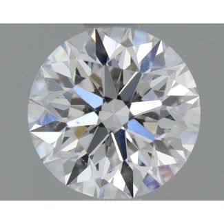 0.58 Carat Round D VS2 EX VG GIA Natural Diamond