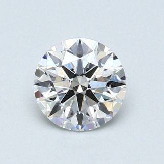 0.59 Carat Round H VS1 EX GIA Natural Diamond