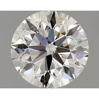 0.60 Carat Round H SI1 EX GIA Natural Diamond