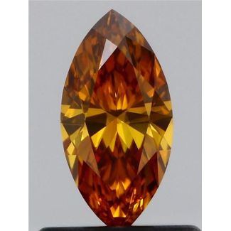 0.44 Carat Marquise Fancy Yellowish Orange SI1 - VG GIA Natural Diamond