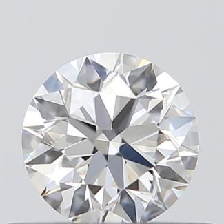 0.37 Carat Round E VVS1 EX GIA Natural Diamond