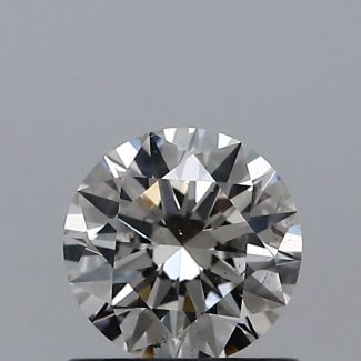 0.60 Carat Round H SI2 EX GIA Natural Diamond