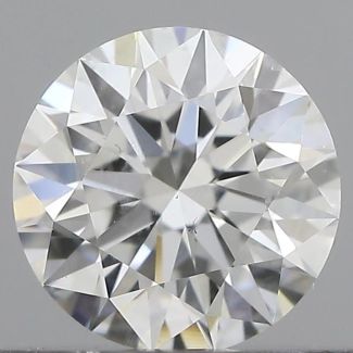 0.52 Carat Round G SI2 EX GIA Natural Diamond