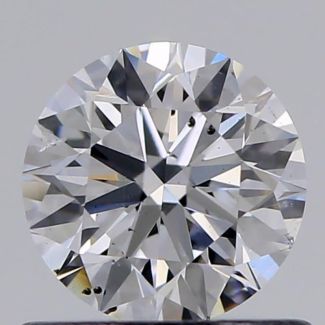 0.60 Carat Round D SI2 EX GIA Natural Diamond