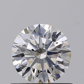 0.53 Carat Round D SI1 EX GIA Natural Diamond