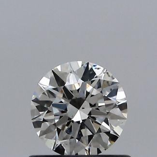 0.51 Carat Round H SI2 EX GIA Natural Diamond