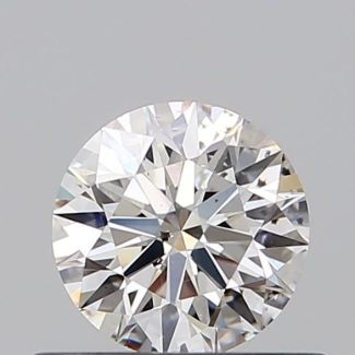 0.52 Carat Round G SI2 EX GIA Natural Diamond