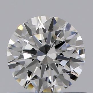 0.52 Carat Round E VVS2 EX GIA Natural Diamond