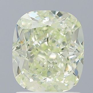 1.52 Carat Cushion Brilliant Fancy Intense Green VS2 - EX VG GIA Natural Diamond