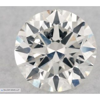 0.50 Carat Round H SI2 EX VG GIA Natural Diamond