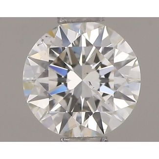 0.55 Carat Round H SI1 EX GIA Natural Diamond