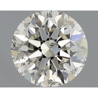 0.60 Carat Round K SI2 VG EX GIA Natural Diamond