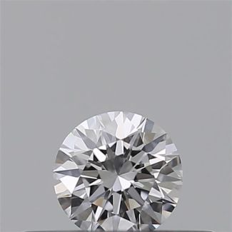 0.18 Carat Round D VVS1 EX GIA Natural Diamond