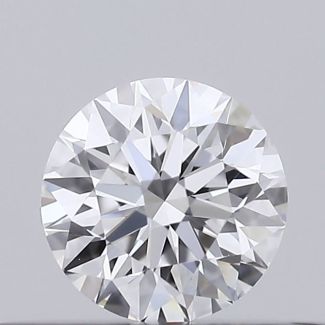 0.23 Carat Round D VVS2 EX GIA Natural Diamond