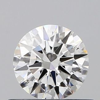 0.5 Carat Round F IF EX GIA Natural Diamond