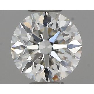 0.41 Carat Round H VVS2 EX IGI Natural Diamond