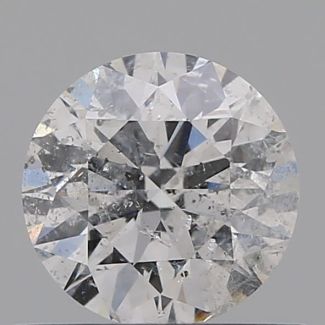 0.52 Carat Round E I2 EX GIA Natural Diamond