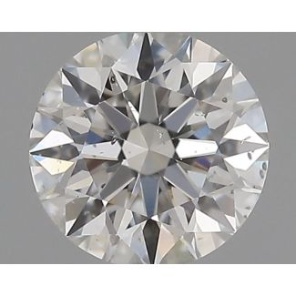 0.52 Carat Round F SI1 EX GIA Natural Diamond