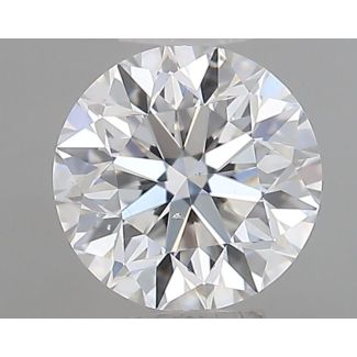 0.51 Carat Round F SI1 VG EX GIA Natural Diamond