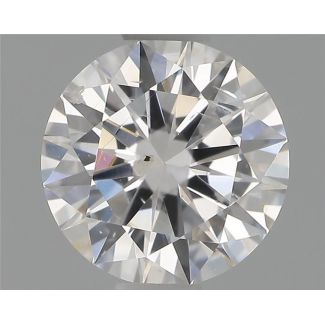 0.59 Carat Round E SI2 EX VG GIA Natural Diamond