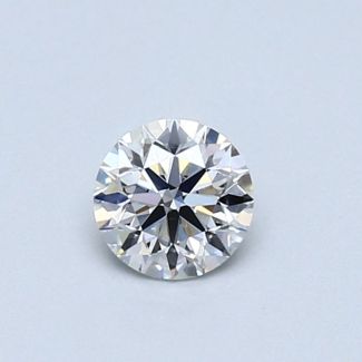 0.43 Carat Round H VVS1 EX GIA Natural Diamond