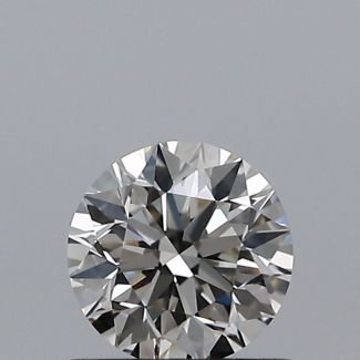 0.60 Carat Round I VVS1 VG EX GIA Natural Diamond