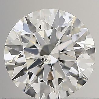 0.55 Carat Round H SI1 EX GIA Natural Diamond