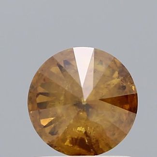 1.01 Carat Round Fancy Deep Yellowish Orange I2 VG EX GIA Natural Diamond