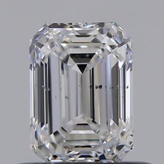 0.53 Carat Emerald E SI1 - VG EX GIA Natural Diamond