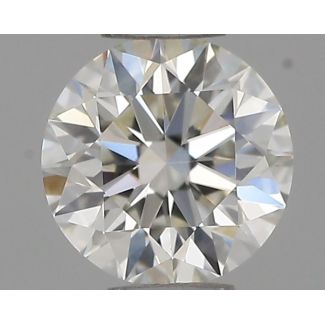 0.35 Carat Round H VVS2 EX IGI Natural Diamond