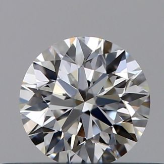 0.37 Carat Round E VVS1 EX GIA Natural Diamond