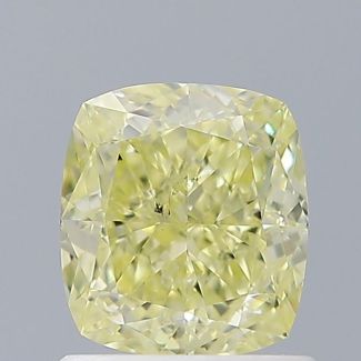 1.18 Carat Cushion Brilliant Fancy Light Yellow SI1 - VG GIA Natural Diamond